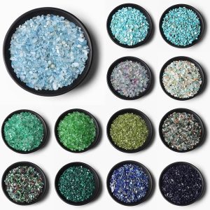 3–5MM Natural Stone Gravel Chips – Quartz, Agate, Jasper Healing Crystals for Home & Aquarium Decor