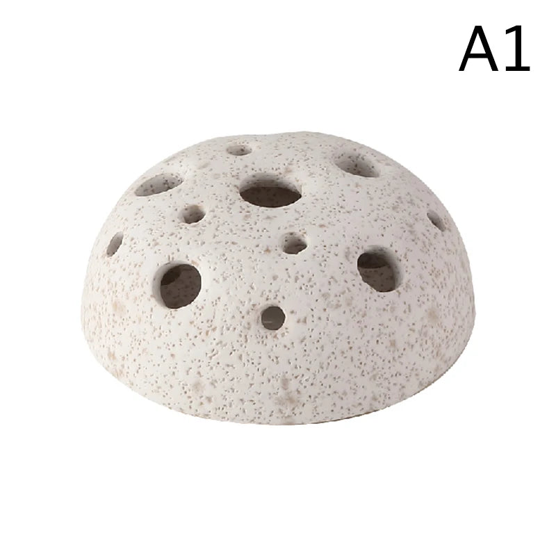Creative Lotus Seedpod Ceramic Vase for Zen Tea Table - Image 23