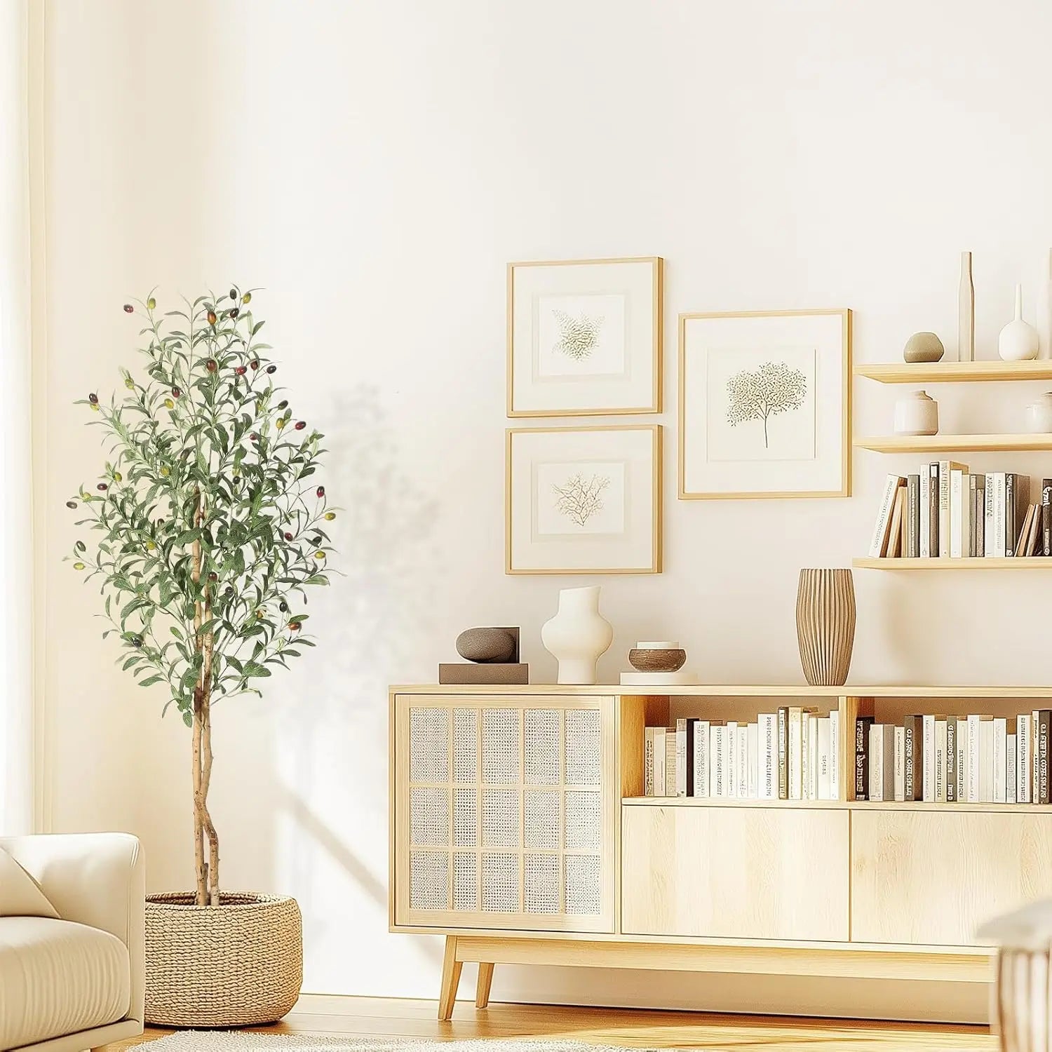 Artificial Olive Tree, 5ft/6ft/7ft Tall Faux Artificial Plant - Image 4