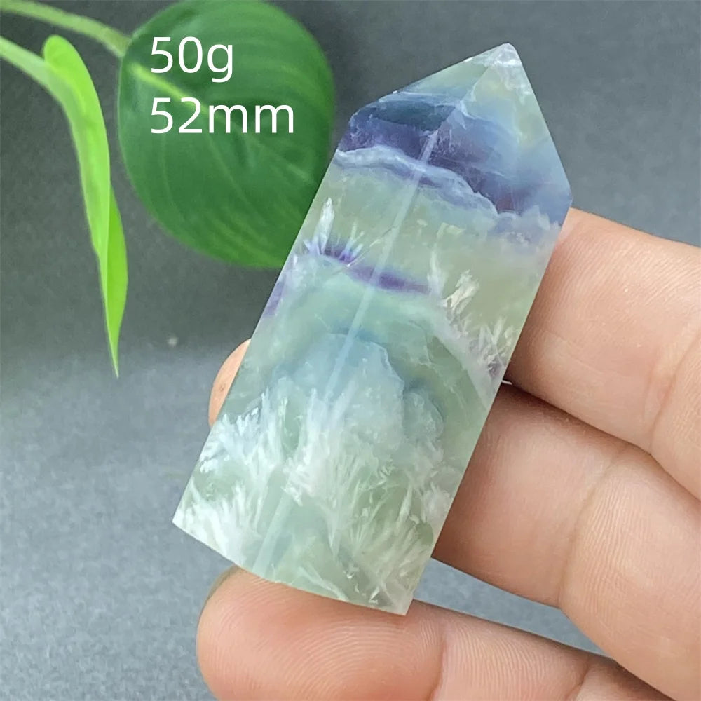 Natural Feather Colored Fluorite Crystal Tower - Image 15