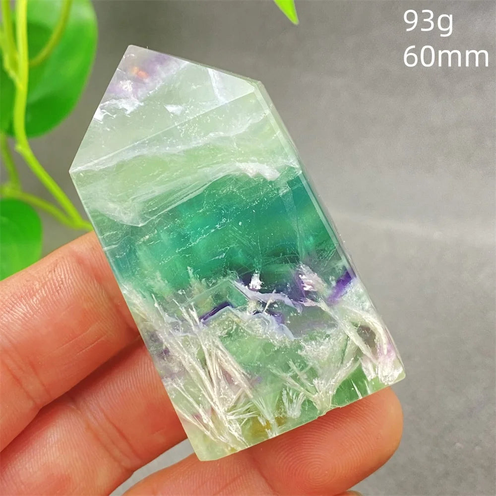 Natural Feather Colored Fluorite Crystal Tower - Image 18