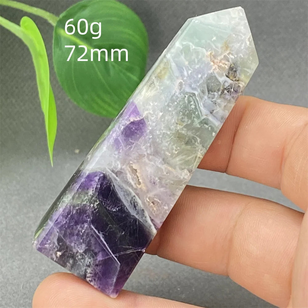 Natural Feather Colored Fluorite Crystal Tower - Image 36
