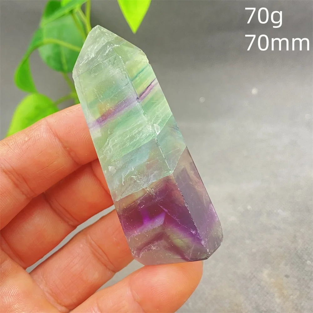 Natural Feather Colored Fluorite Crystal Tower - Image 29