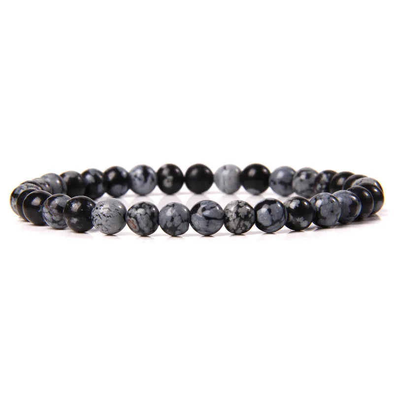 6MM Natural Stone Bead Stretch Bracelet – Energy Healing Agate Elastic Bangle for Men & Women - Image 17