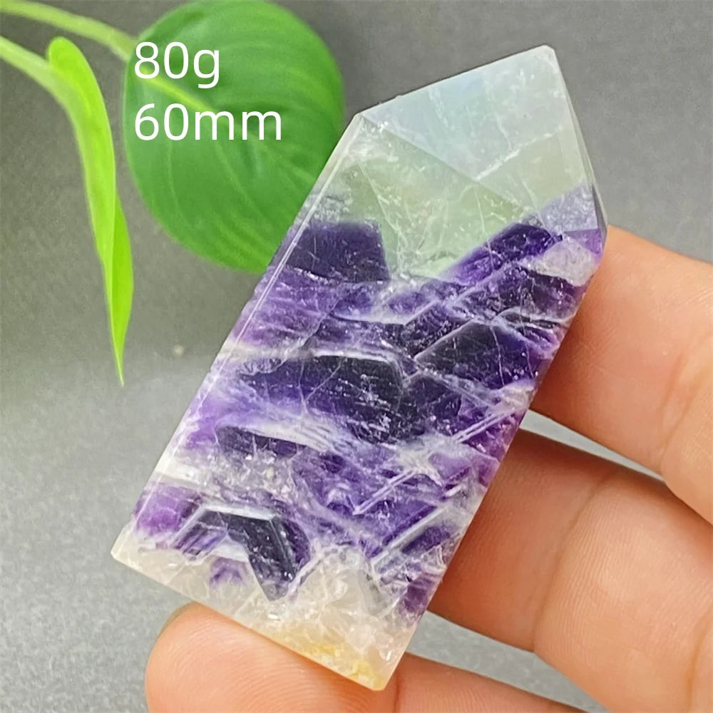 Natural Feather Colored Fluorite Crystal Tower - Image 31