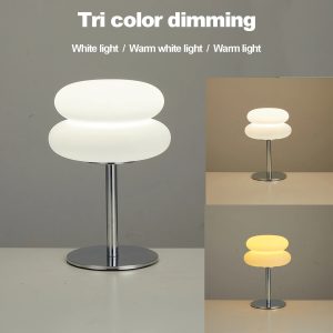 Elegant Cream Table Lamp with Plastic Lampshade
