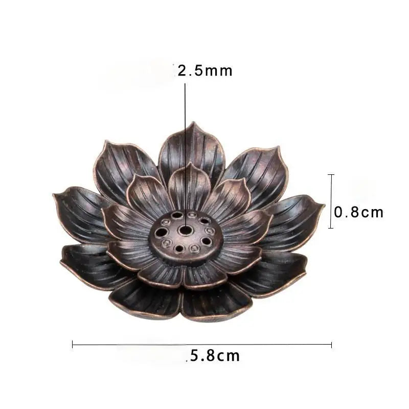 Alloy Lotus Incense Burner Stick Holder Plate - Image 4