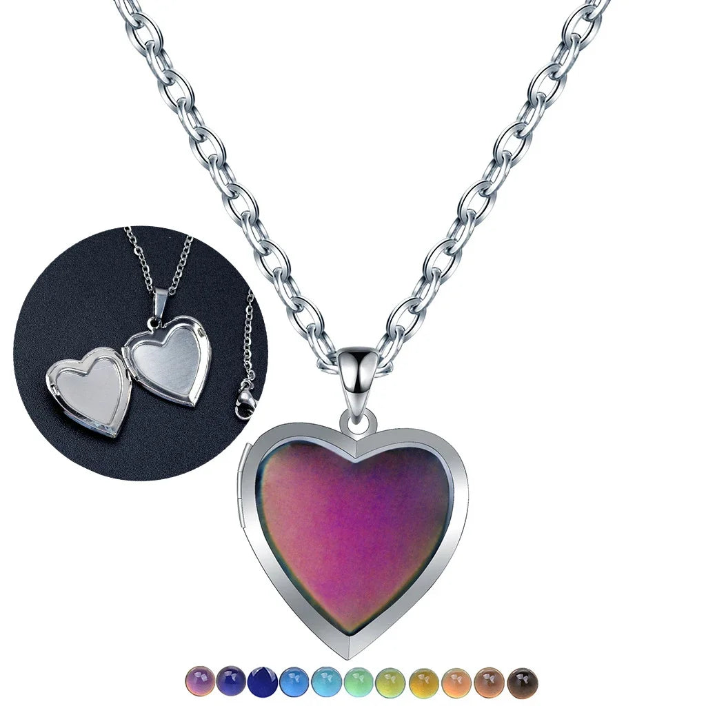 Heart Mood Locket Necklace - Image 7