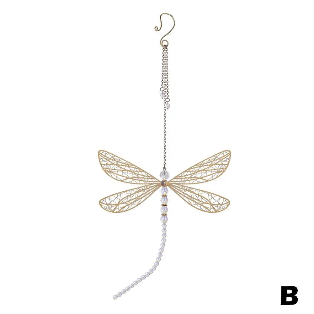 Creative Metal Wing Dragonfly & Butterfly Crystal Suncatcher - Image 8