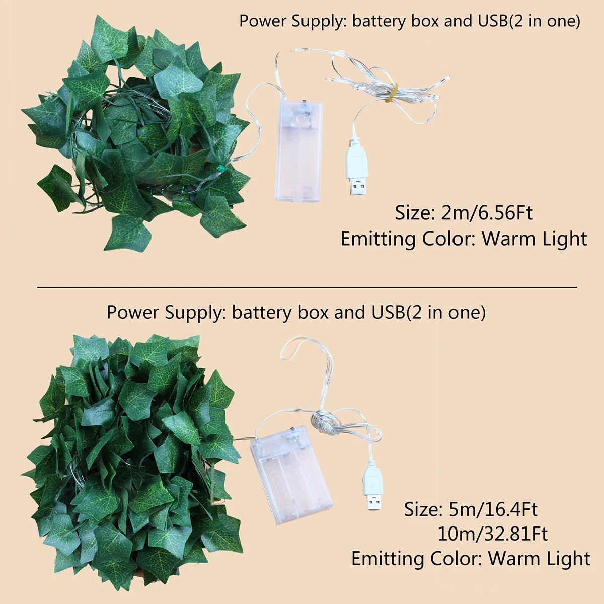 Flower Green Leaf String Lights - Image 2