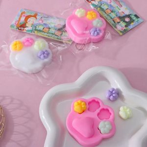 Kawaii Cat Paw Squeeze Toy - Colorful Stress Relief Novelty