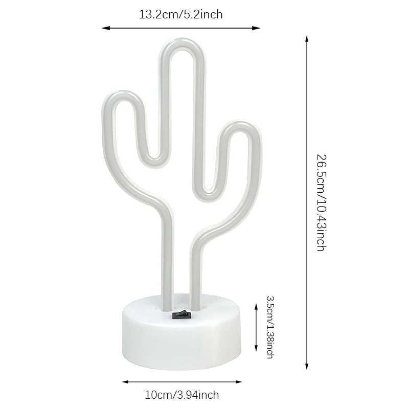 Cute Cactus Neon Sign Light - Image 2