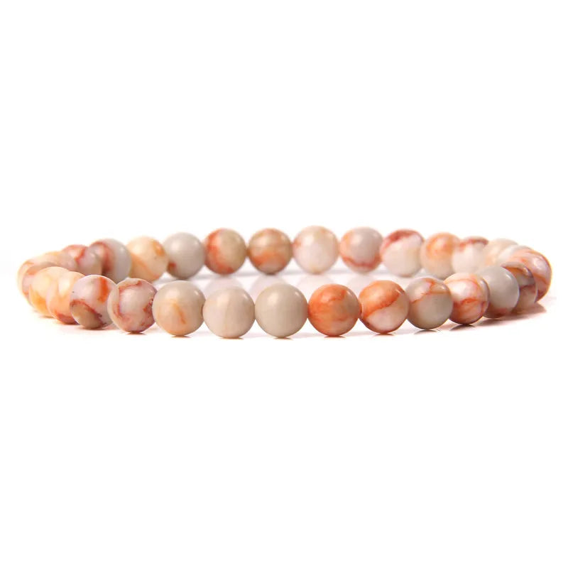 6MM Natural Stone Bead Stretch Bracelet – Energy Healing Agate Elastic Bangle for Men & Women - Image 11