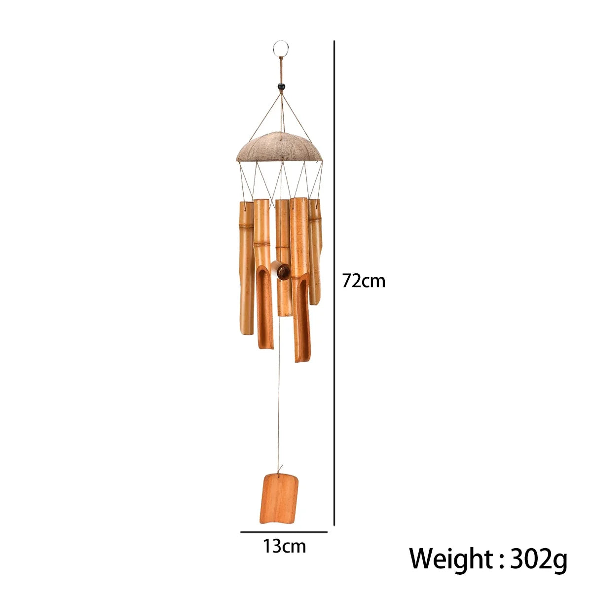 Bamboo Wind Chimes 72cm Windbell Chimes Craft For Outdoor Garden - Image 6