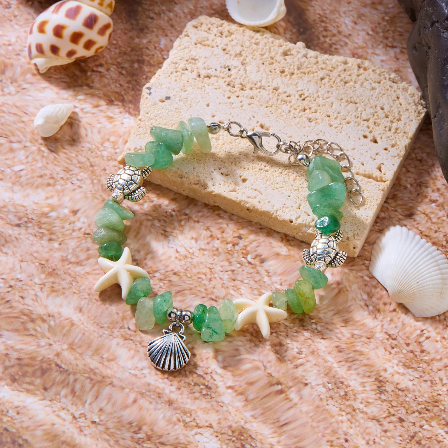 Bohemia Sea Turtle & Ocean Charm Bracelet – Adjustable Beach Jewelry for Women - Image 6