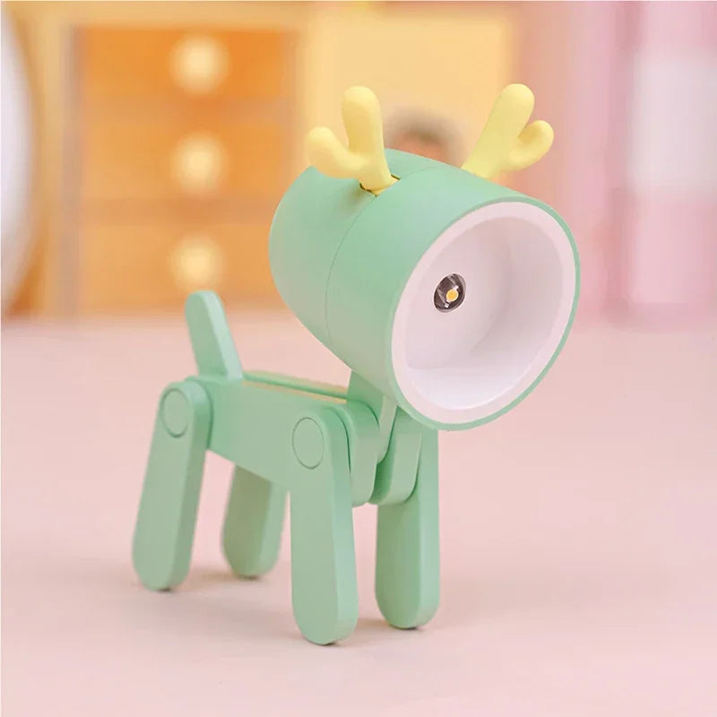 Mini LED Night Light – Foldable Dog & Deer Desk Lamp for Kids' Room & Holiday Decor - Image 15