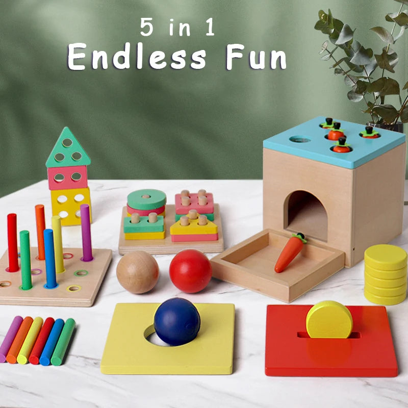 Montessori Wooden Shape Matching Toys - Image 2