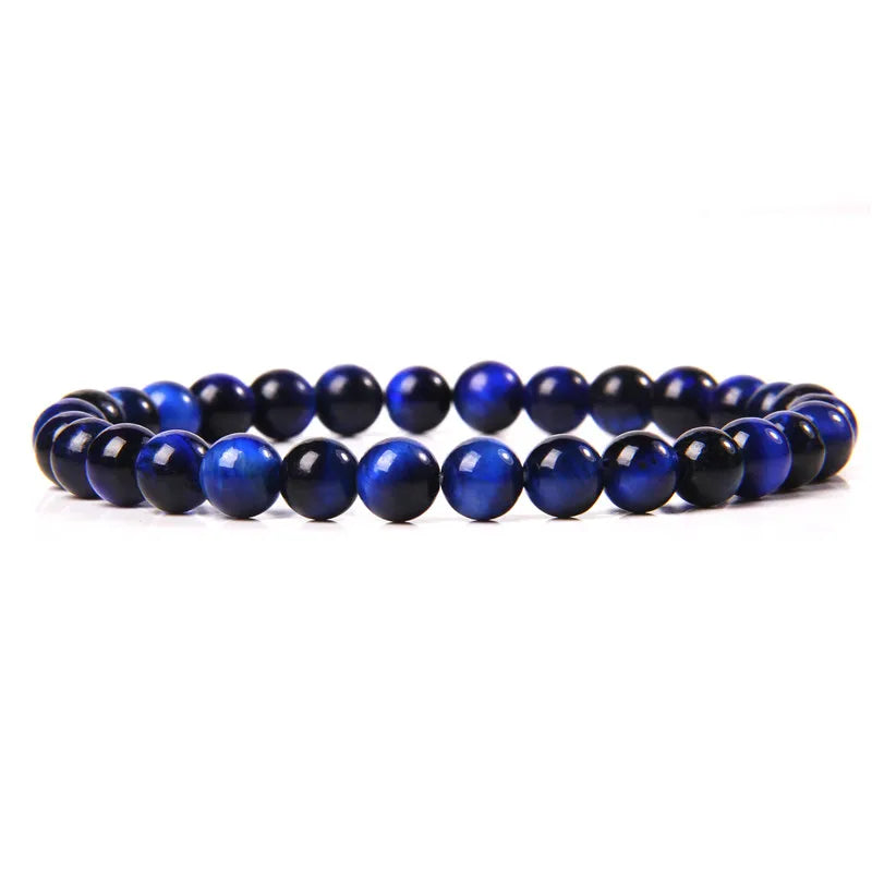 6MM Natural Stone Bead Stretch Bracelet – Energy Healing Agate Elastic Bangle for Men & Women - Image 5