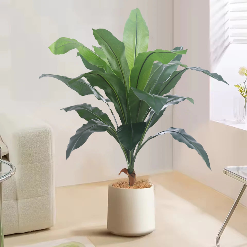 Large Artificial Tropical Banana Leaf Plant – Real Touch Faux Palm for Home, Garden & Event Decor - Image 3