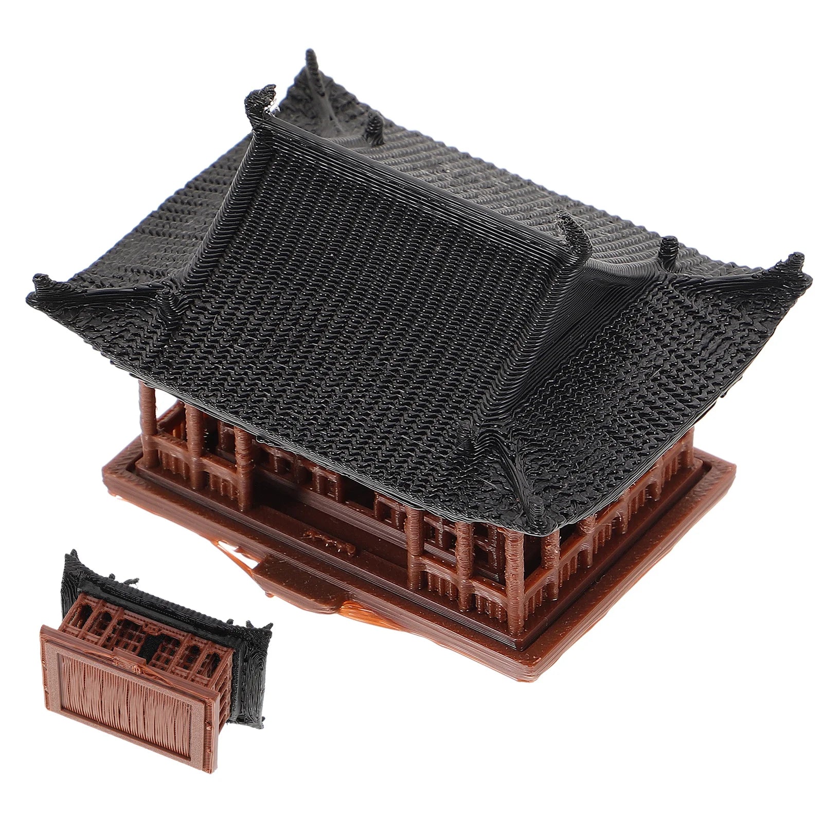 Chinese Zen Pavilion Mini Statue – Temple Figurine for Home, Garden & Aquatic Decor - Image 2