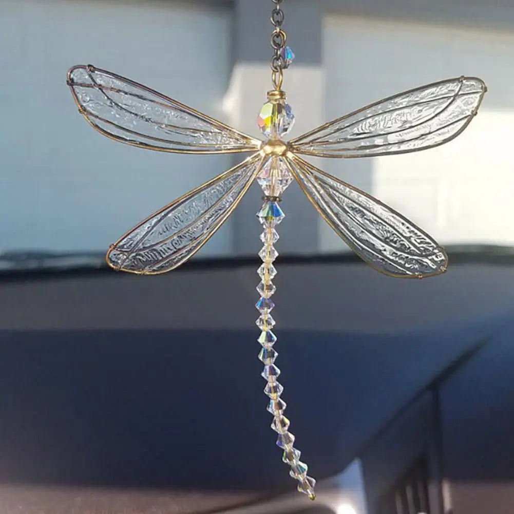 Creative Metal Wing Dragonfly & Butterfly Crystal Suncatcher - Image 2
