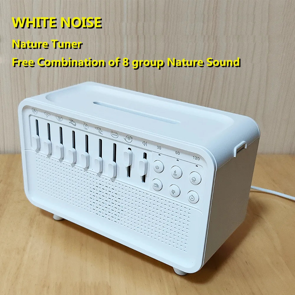 Bluetooth White Noise Machine with Aroma Diffuser, Humidifier & Night Light - Image 3