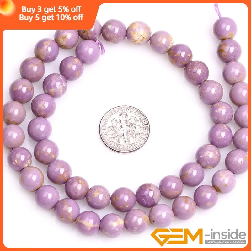 Natural 8mm Assorted Stone Round Beads – 15" Strand for DIY Jewelry Making - Image 2