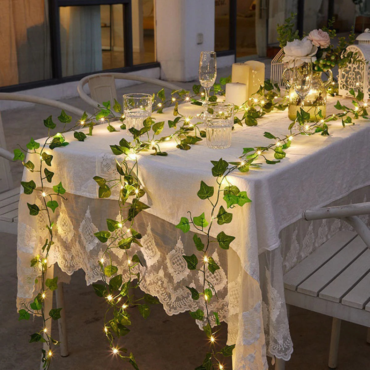 Flower Green Leaf String Lights - Image 4