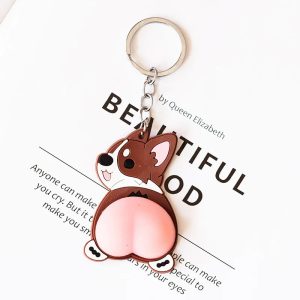 Honey Peach Cartoon Fidget Toy Keychain