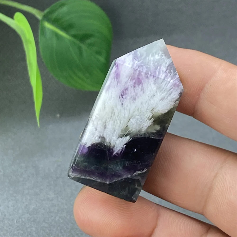 Natural Feather Colored Fluorite Crystal Tower - Image 6