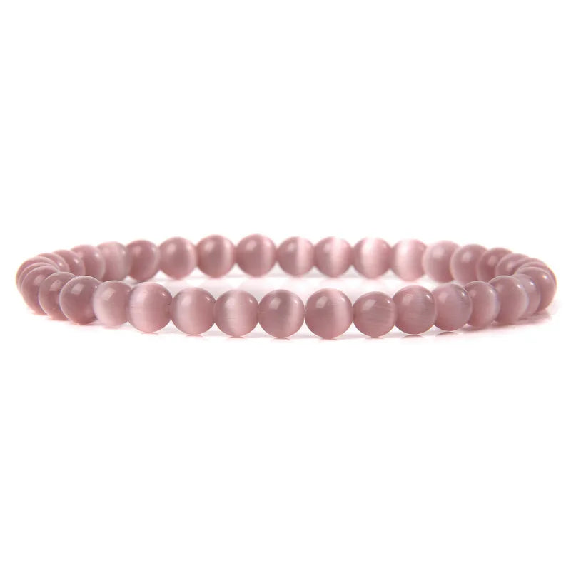 6MM Natural Stone Bead Stretch Bracelet – Energy Healing Agate Elastic Bangle for Men & Women - Image 26